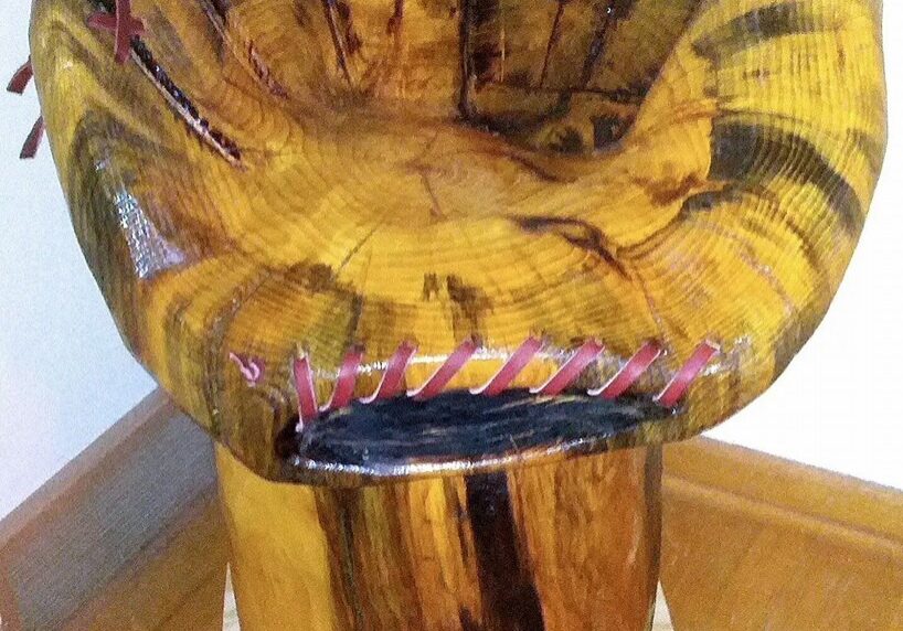 Pine - Baseball glove chair